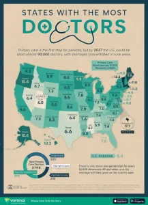 Infographic: U.S. States With the Most Doctors