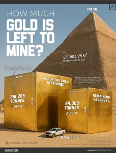 Infographic: Visualizing How Much Gold Is Left to Mine on Earth