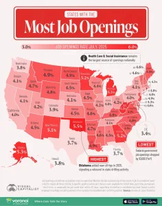 Infographic: States With the Most Job Openings in 2025