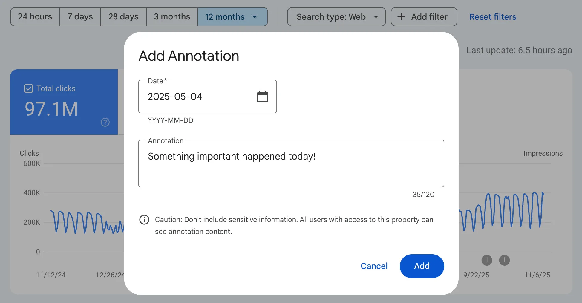Google Search Console Now Supports Custom Annotations