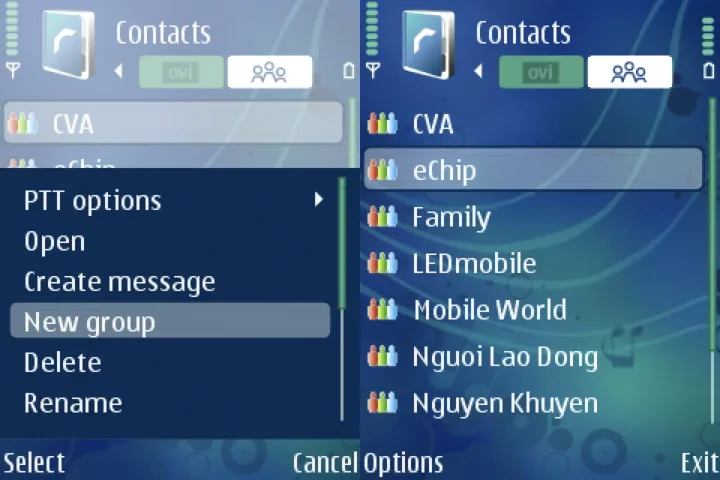 Sử dụng hiệu quả tính năng Groups trên Symbian