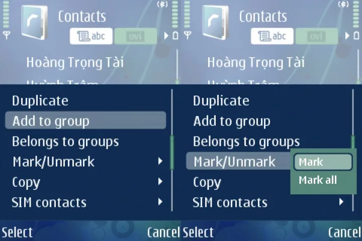 Sử dụng hiệu quả tính năng Groups trên Symbian