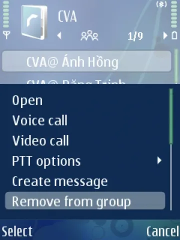 Sử dụng hiệu quả tính năng Groups trên Symbian