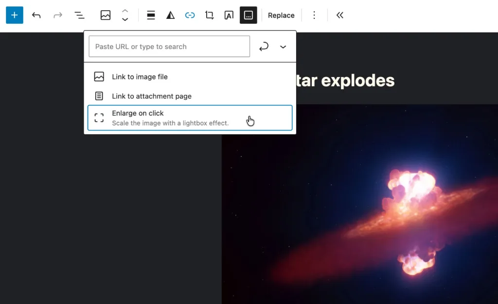 Lightbox in Gutenberg