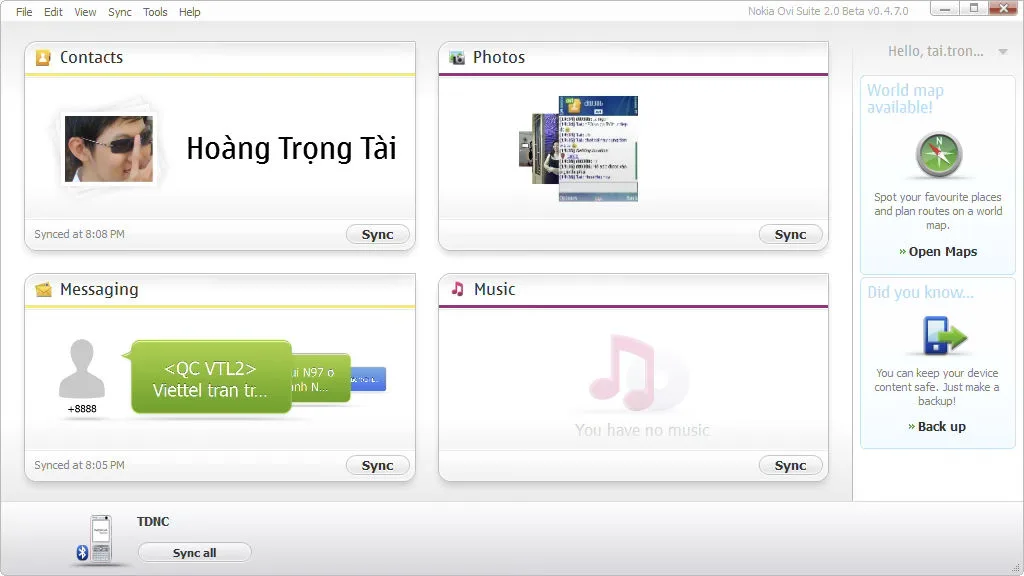 Làm quen với Nokia Ovi Suite