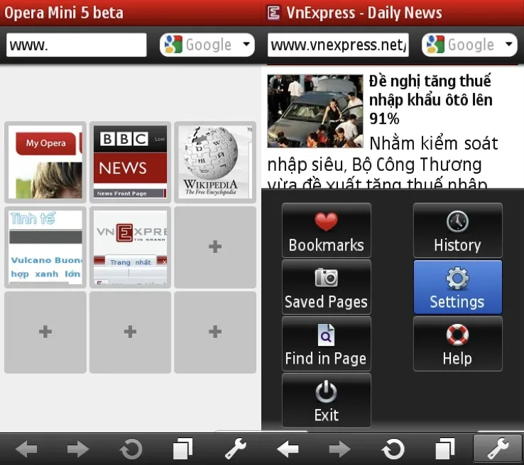 Có gì mới ở Opera Mini 5 beta