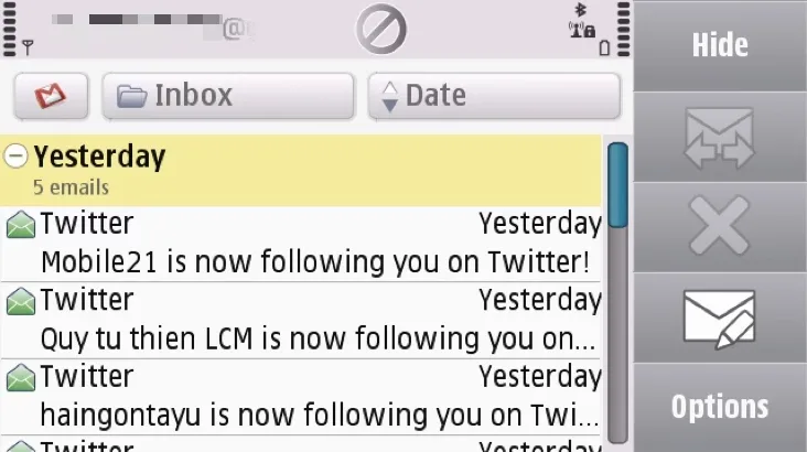 Cài đặt Email trên Nokia N97