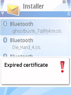 Ý nghĩa các thông báo lỗi của máy Symbian