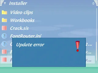 Ý nghĩa các thông báo lỗi của máy Symbian