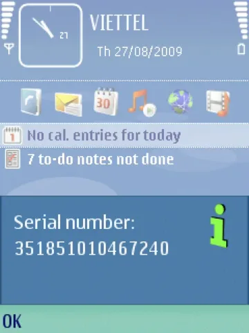 Một số mã thông dụng trên Symbian