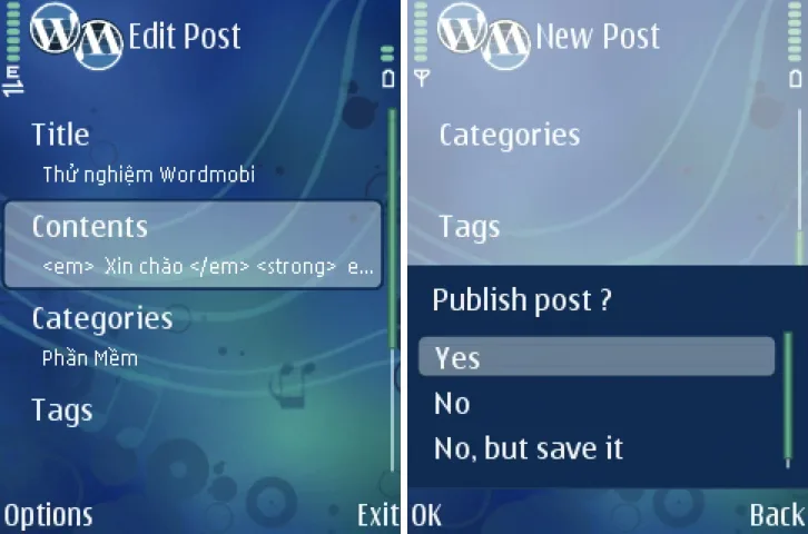 Dùng điện thoại viết blog trên WordPress.com