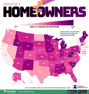 Infographic: U.S. Homeownership Rates by State