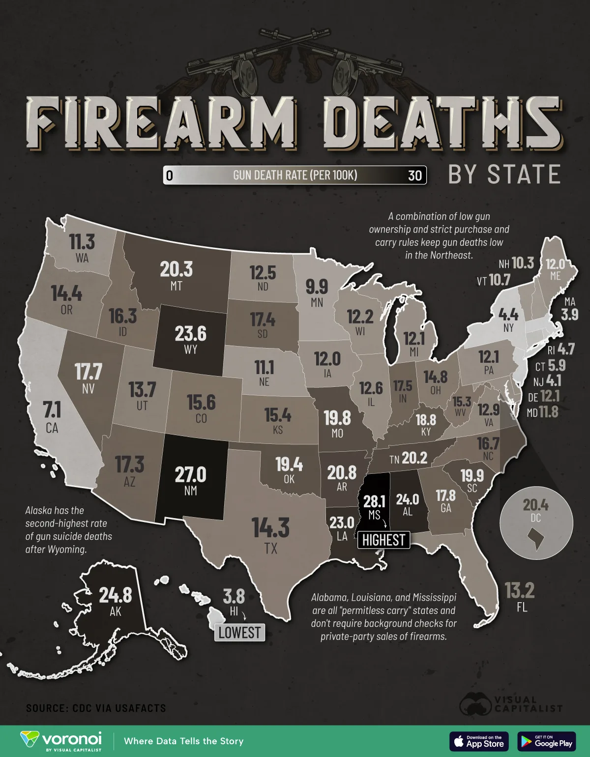 Infographic: Firearm Deaths by U.S. State