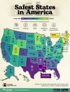 Infographic: Safest States in America